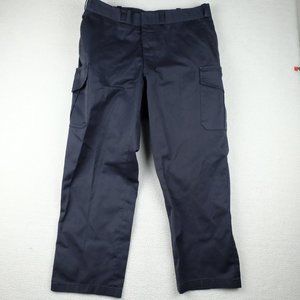 Claymore Cargo Pants Mens 36x30 Black Blue Heavyweight Canvas Workwear Outdoor